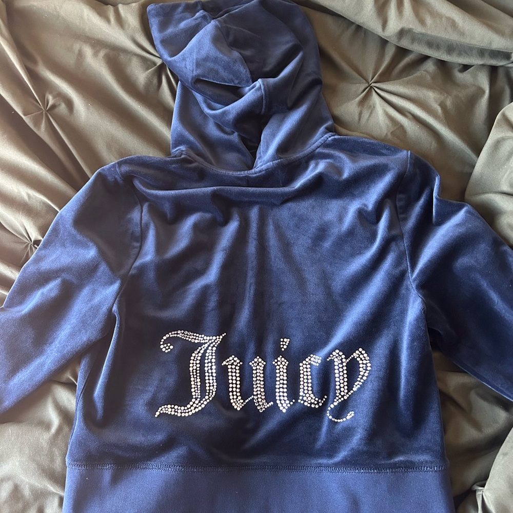 Juicy Couture Navy Velour Hoodie
